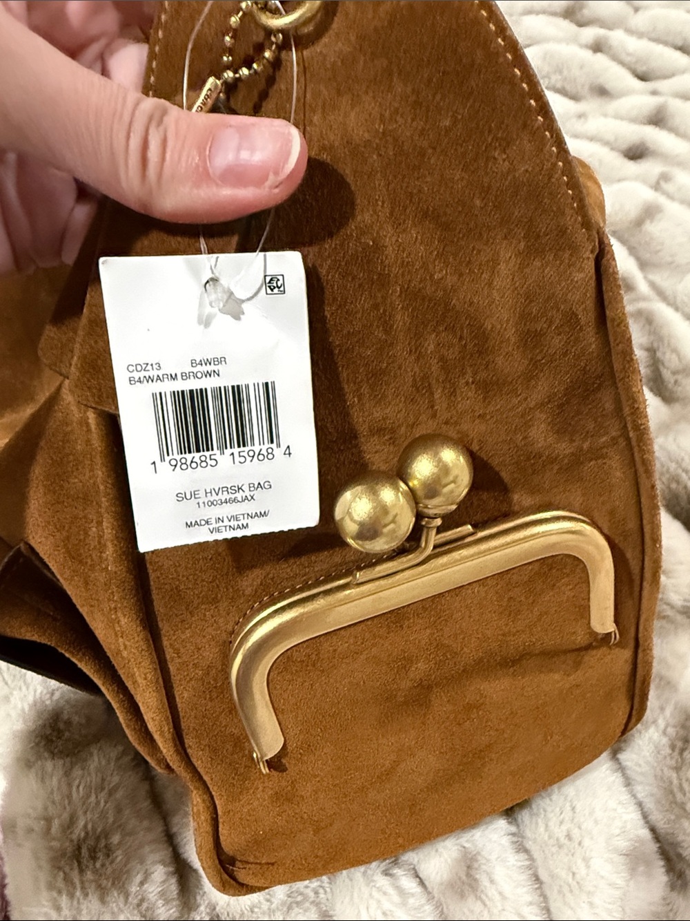 Suede coach haversack nwt - Picture 2 of 15